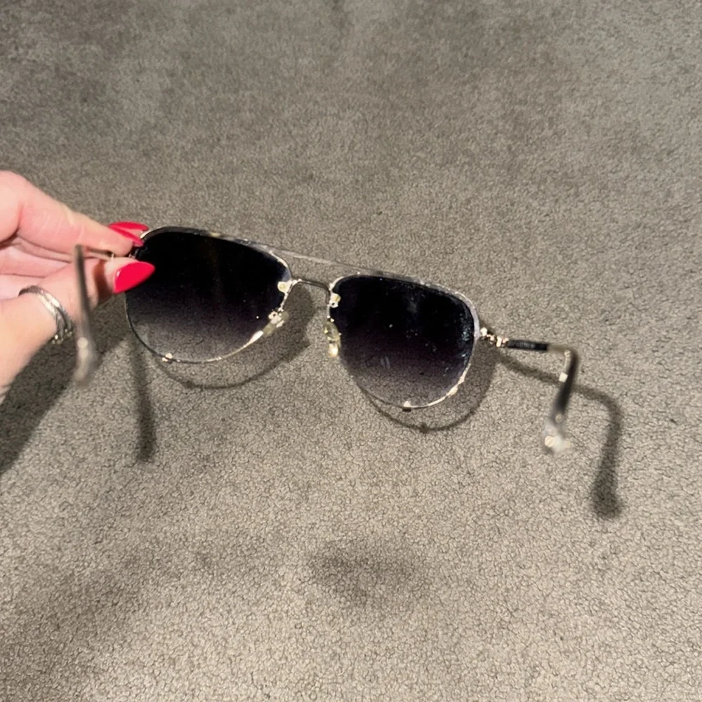 Quay Australia Black and Gradient Black Aviator Sunglasses Trio